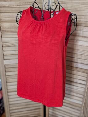 J. Crew Womans Red Sleeveless Blouse Top Size x-Small